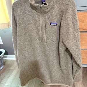 Patagonia Tan Quarter-Zip Better Sweater Pullover
